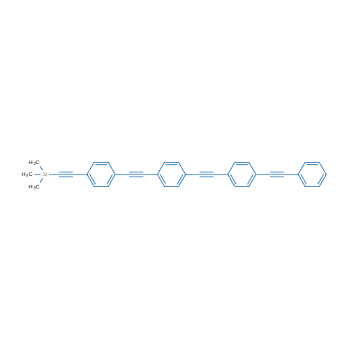 Trimethyl((4-((4-((4-(phenylethynyl)phenyl)ethynyl)phenyl)ethynyl)phenyl)ethynyl)silane 1g