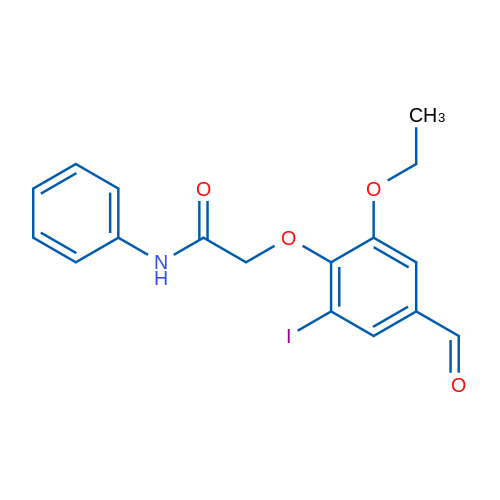 2-(2-Ethoxy-4-formyl-6-iodophenoxy)-n-phenylacetamide 1g