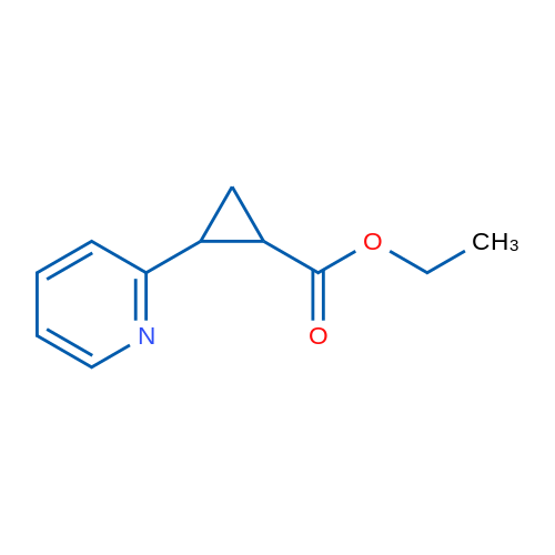 Ethyl 2-(pyridin-2-yl)cyclopropanecarboxylate 250mg