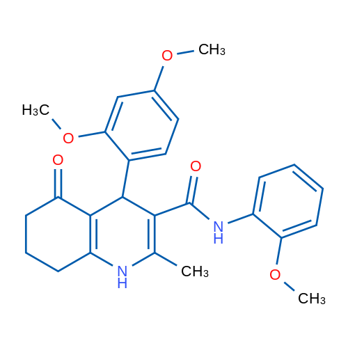 4-(2,4-Dimethoxyphenyl)-N-(2-methoxyphenyl)-2-methyl-5-oxo-1,4,5,6,7,8-hexahydroquinoline-3-carboxamide 1g