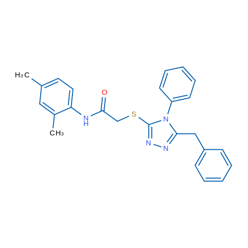 2-((5-Benzyl-4-phenyl-4H-1,2,4-triazol-3-yl)thio)-N-(2,4-dimethylphenyl)acetamide 1g