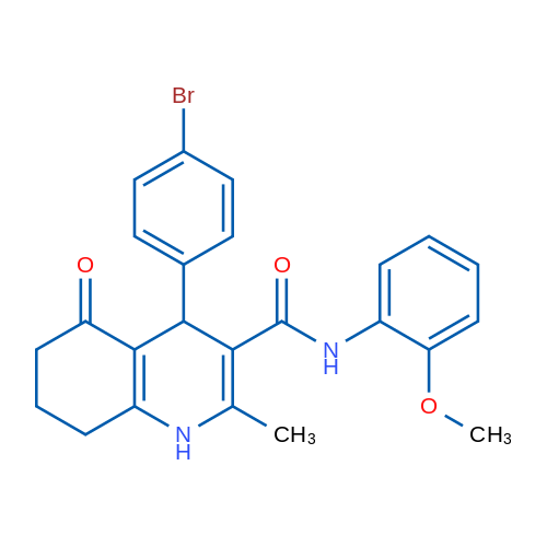 4-(4-Bromophenyl)-N-(2-methoxyphenyl)-2-methyl-5-oxo-1,4,5,6,7,8-hexahydroquinoline-3-carboxamide 1g