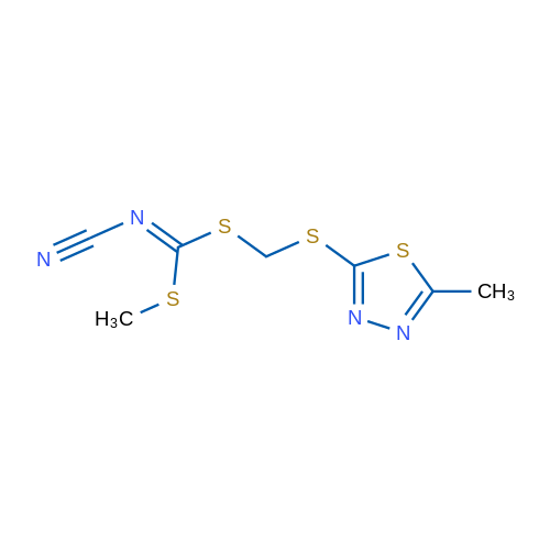 Methyl (((5-methyl-1,3,4-thiadiazol-2-yl)thio)methyl) cyanocarbonimidodithioate 1g