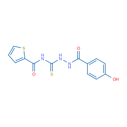 4-Hydroxy-N-({[(thiophen-2-yl)formamido]methanethioyl}amino)benzamide 1g