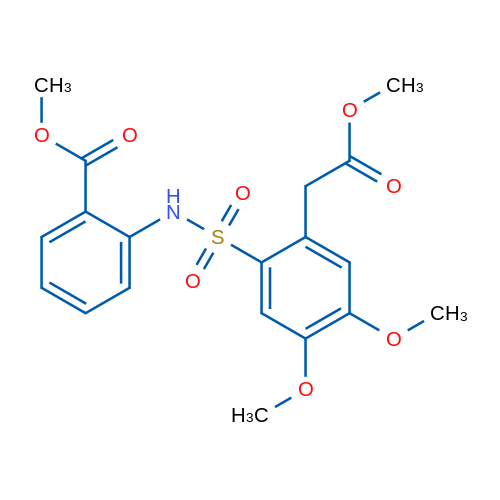 Methyl 2-[4,5-dimethoxy-2-(2-methoxy-2-oxoethyl)benzenesulfonamido]benzoate 1g