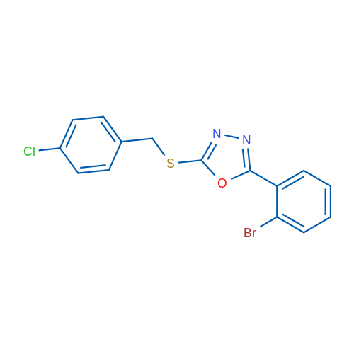 2-(2-Bromophenyl)-5-((4-chlorobenzyl)thio)-1,3,4-oxadiazole 1g
