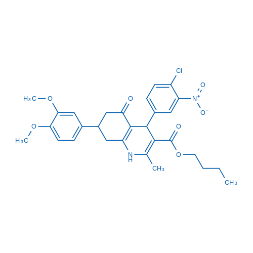Butyl 4-(4-chloro-3-nitrophenyl)-7-(3,4-dimethoxyphenyl)-2-methyl-5-oxo-1,4,5,6,7,8-hexahydroquinoline-3-carboxylate 1g