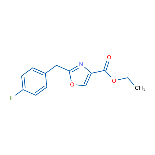 Ethyl 2-(4-fluorobenzyl)oxazole-4-carboxylate 250mg