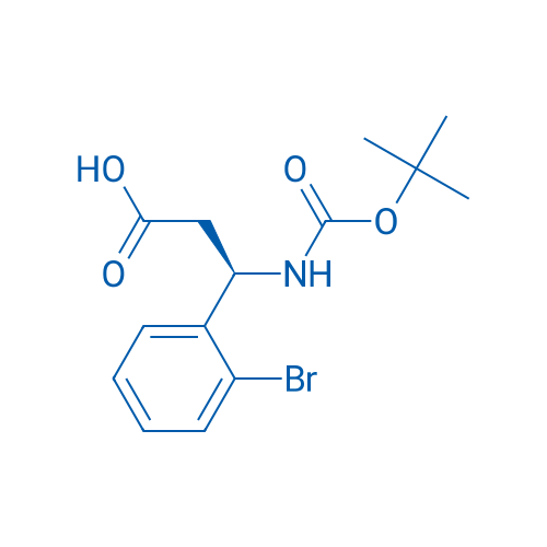 (R)-3-(2-Bromophenyl)-3-((tert-butoxycarbonyl)amino)propanoic acid 250mg