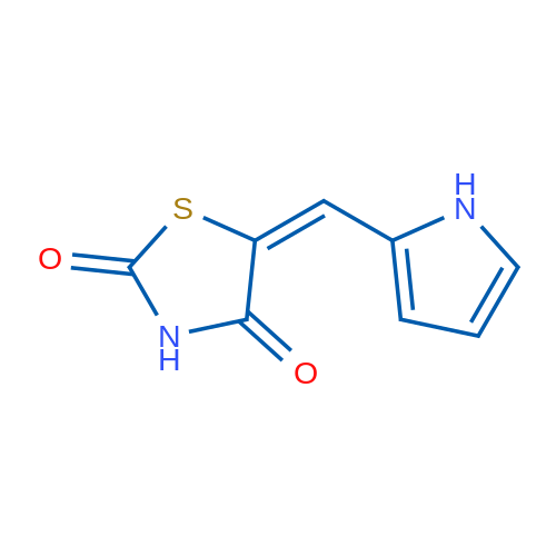 (5E)-5-[(1H-Pyrrol-2-yl)methylidene]-1,3-thiazolidine-2,4-dione 1g