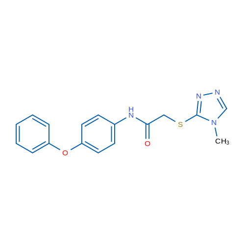 2-[(4-Methyl-4H-1,2,4-triazol-3-yl)sulfanyl]-N-(4-phenoxyphenyl)acetamide 1g