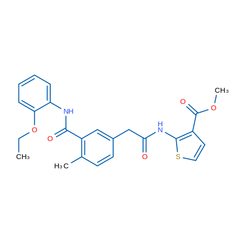 Methyl 2-(2-(3-((2-ethoxyphenyl)carbamoyl)-4-methylphenyl)acetamido)thiophene-3-carboxylate 1g