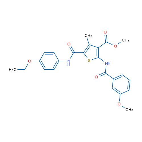 Methyl 5-((4-ethoxyphenyl)carbamoyl)-2-(3-methoxybenzamido)-4-methylthiophene-3-carboxylate 1g