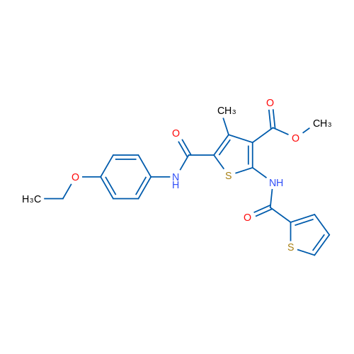 Methyl 5-((4-ethoxyphenyl)carbamoyl)-4-methyl-2-(thiophene-2-carboxamido)thiophene-3-carboxylate 1g