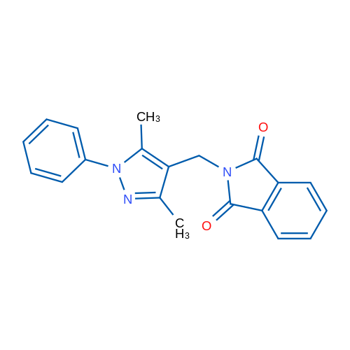 2-((3,5-dimethyl-1-phenyl-1H-pyrazol-4-yl)methyl)isoindoline-1,3-dione 1g