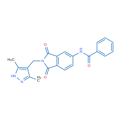 N-(2-((3,5-Dimethyl-1H-pyrazol-4-yl)methyl)-1,3-dioxoisoindolin-5-yl)benzamide 1g