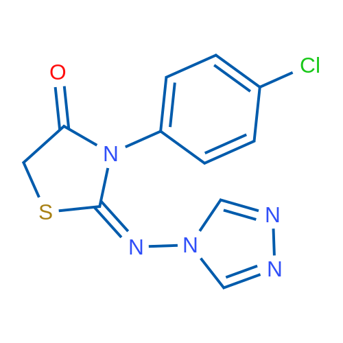 (2E)-3-(4-Chlorophenyl)-2-[(4H-1,2,4-triazol-4-yl)imino]-1,3-thiazolidin-4-one 1g