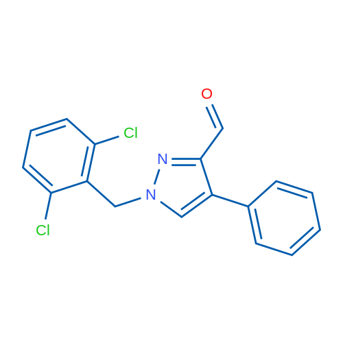 1-(2,6-Dichlorobenzyl)-4-phenyl-1H-pyrazole-3-carbaldehyde 1g