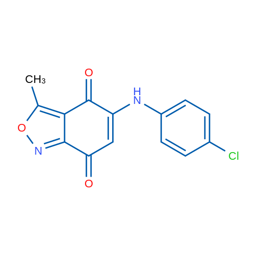 5-((4-Chlorophenyl)amino)-3-methylbenzo[c]isoxazole-4,7-dione 1g