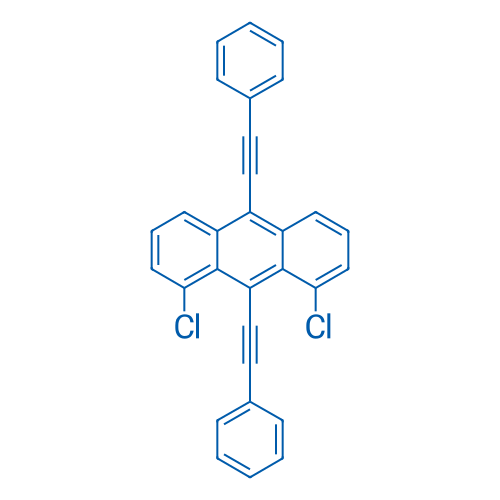 1,8-Dichloro-9,10-bis(phenylethynyl)anthracene 25g