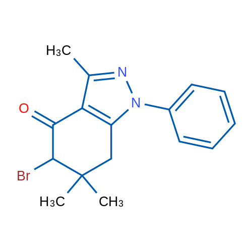 5-Bromo-3,6,6-trimethyl-1-phenyl-6,7-dihydro-1H-indazol-4(5H)-one 1g