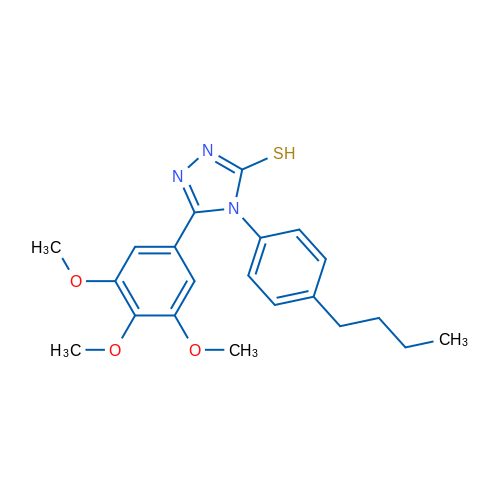 4-(4-Butylphenyl)-5-(3,4,5-trimethoxyphenyl)-4H-1,2,4-triazole-3-thiol 1g