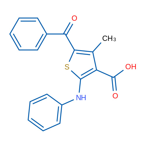5-Benzoyl-4-methyl-2-(phenylamino)thiophene-3-carboxylic acid 1g