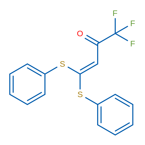 1,1,1-Trifluoro-4,4-bis(phenylthio)but-3-en-2-one 1g