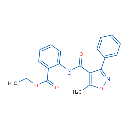 Ethyl 2-(5-methyl-3-phenyl-1,2-oxazole-4-amido)benzoate 1g