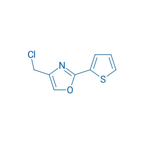 4-(Chloromethyl)-2-(thiophen-2-yl)oxazole 250mg