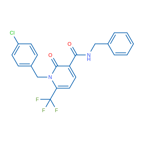 N-Benzyl-1-[(4-chlorophenyl)methyl]-2-oxo-6-(trifluoromethyl)-1,2-dihydropyridine-3-carboxamide 1g