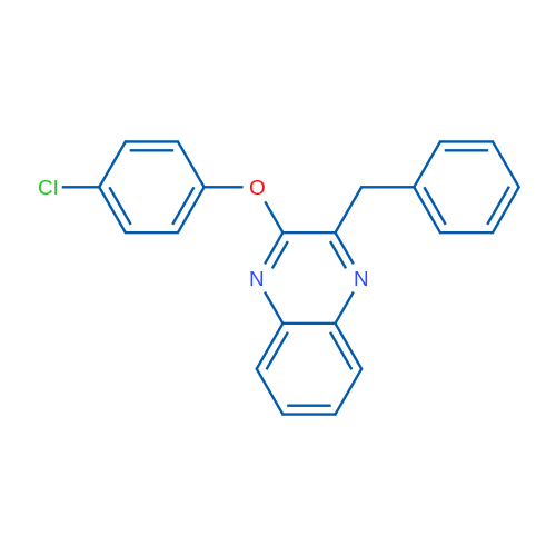 2-Benzyl-3-(4-chlorophenoxy)quinoxaline 1g