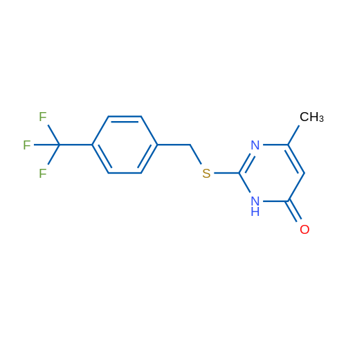 6-Methyl-2-({[4-(trifluoromethyl)phenyl]methyl}sulfanyl)-3,4-dihydropyrimidin-4-one 1g