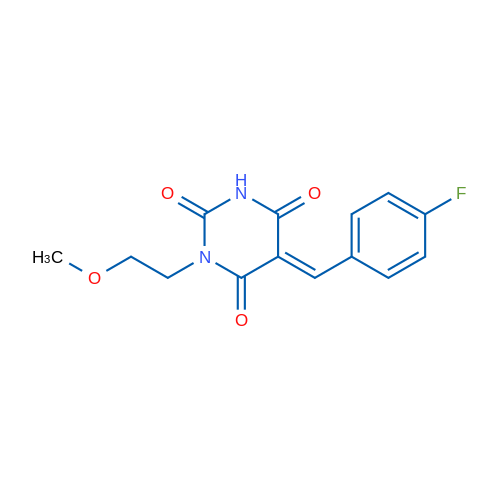 (5E)-5-[(4-Fluorophenyl)methylidene]-1-(2-methoxyethyl)-1,3-diazinane-2,4,6-trione 1g