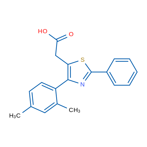 2-(4-(2,4-Dimethylphenyl)-2-phenylthiazol-5-yl)acetic acid 1g