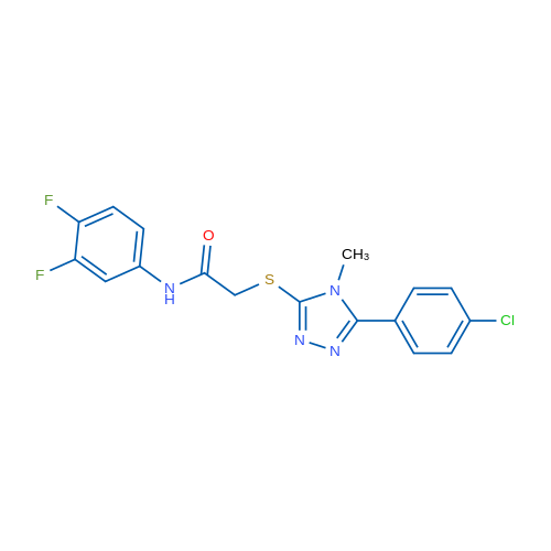 2-{[5-(4-chlorophenyl)-4-methyl-4H-1,2,4-triazol-3-yl]sulfanyl}-N-(3,4-difluorophenyl)acetamide 1g