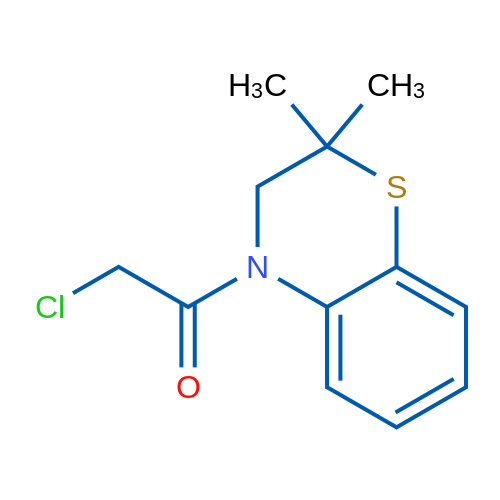 2-Chloro-1-(2,2-dimethyl-2h-benzo[b][1,4]thiazin-4(3H)-yl)ethanone 5g