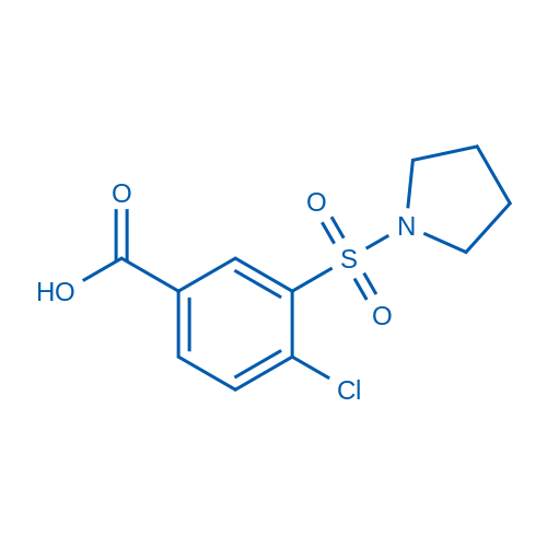 4-Chloro-3-(pyrrolidin-1-ylsulfonyl)benzoic acid 5g