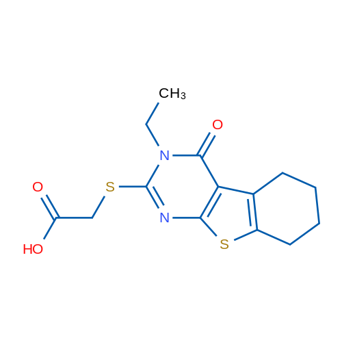 2-((3-Ethyl-4-oxo-3,4,5,6,7,8-hexahydrobenzo[4,5]thieno[2,3-d]pyrimidin-2-yl)thio)acetic acid 1g