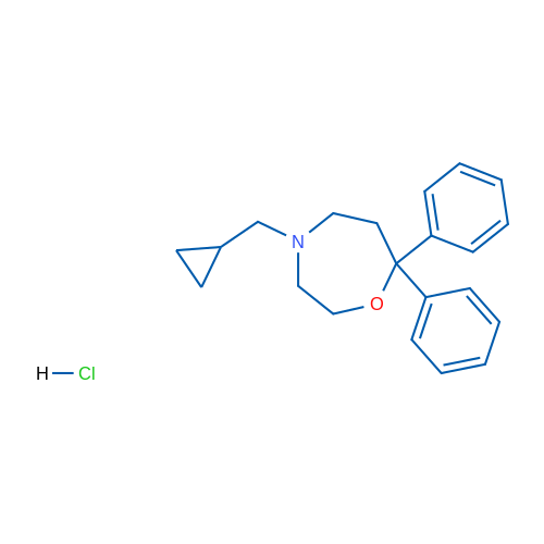 4-(Cyclopropylmethyl)-7,7-diphenyl-1,4-oxazepane hydrochloride 1g
