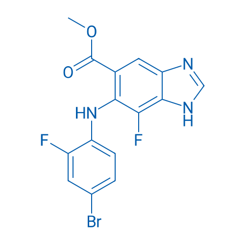 Methyl 6-((4-bromo-2-fluorophenyl)amino)-7-fluoro-1H-benzo[d]imidazole-5-carboxylate 250mg