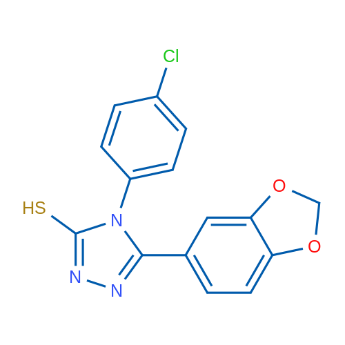 5-(Benzo[d][1,3]dioxol-5-yl)-4-(4-chlorophenyl)-4H-1,2,4-triazole-3-thiol 1g