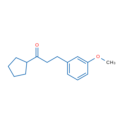 Cyclopentyl 2-(3-methoxyphenyl)ethyl ketone 1g
