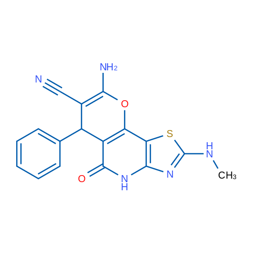 12-Amino-4-(methylamino)-8-oxo-10-phenyl-13-oxa-3-thia-5,7-diazatricyclo[7.4.0.0^{2,6}]trideca-1(9),2(6),4,11-tetraene-11-carbonitrile 1g