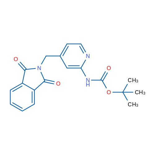 tert-Butyl (4-((1,3-dioxoisoindolin-2-yl)methyl)pyridin-2-yl)carbamate 250mg