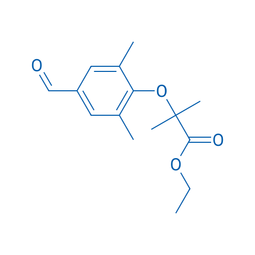 Ethyl 2-(4-formyl-2,6-dimethylphenoxy)-2-methylpropanoate 100mg