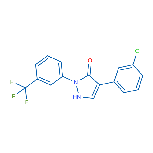 4-(3-Chlorophenyl)-2-[3-(trifluoromethyl)phenyl]-2,3-dihydro-1H-pyrazol-3-one 1g