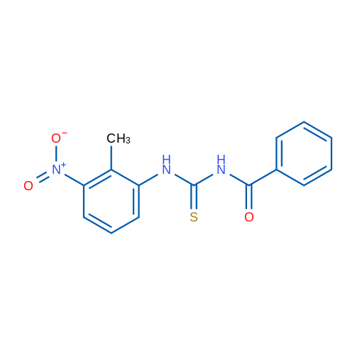 1-Benzoyl-3-(2-methyl-3-nitrophenyl)thiourea 1g
