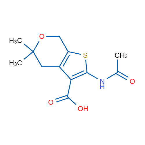 2-Acetamido-5,5-dimethyl-5,7-dihydro-4H-thieno[2,3-c]pyran-3-carboxylic acid 5g