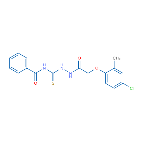 2-(4-Chloro-2-methylphenoxy)-N-{[(phenylformamido)methanethioyl]amino}acetamide 1g